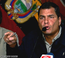 Presidente Rafael Correa, Ecuador